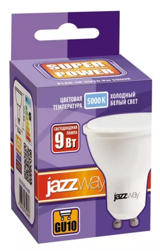 Лампа светодиодная PLED-SP 9Вт 5000К холод. бел. GU10 720лм 230В JazzWay 2859723A фото 2