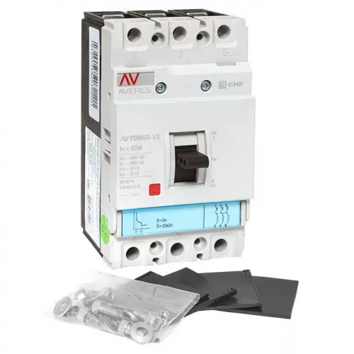 Выключатель автоматический 3п 125А 35кА AV POWER-1/3 TR AVERES EKF mccb-13-125-TR-av фото 2