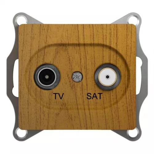 Механизм розетки TV-SAT 2-м СП Glossa оконечной 1DB дер. дуб SchE GSL000597 Механизм розетки TV-SAT 2-м СП Glossa оконечной 1DB дер. дуб SchE GSL000597
