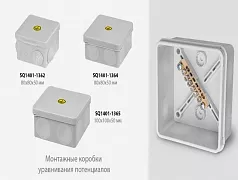 Монтажные коробки открытой установки IP54, IP66 уравнивания потенциалов КУП торговой марки TDM ELECTRIC