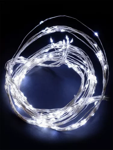 Гирлянда светодиодная "Роса - занавес" 2х2 м, 200LED, белый, ПДУ, USB, IP20, TDM фото 4