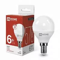 Лампа светодиодная LED-ШАР-VC 6Вт 230В E14 4000К 540лм IN HOME 4690612020518
