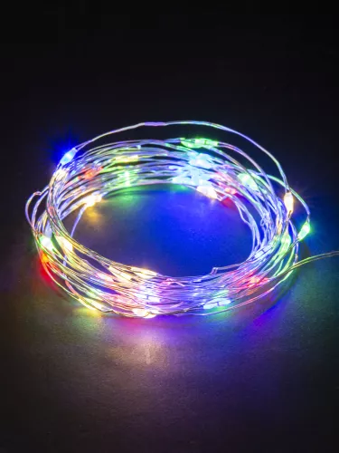 Гирлянда светодиодная "Роса50" 50LED, 5м, многоцветная, 2хCR2032 , TDM фото 3 Гирлянда светодиодная "Роса50" 50LED, 5м, многоцветная, 2хCR2032 , TDM фото 3