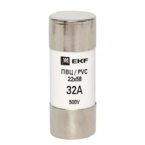 Вставка плавкая цилиндрическая ПВЦ 22х58 32А EKF pvc-22x58-32 фото 2
