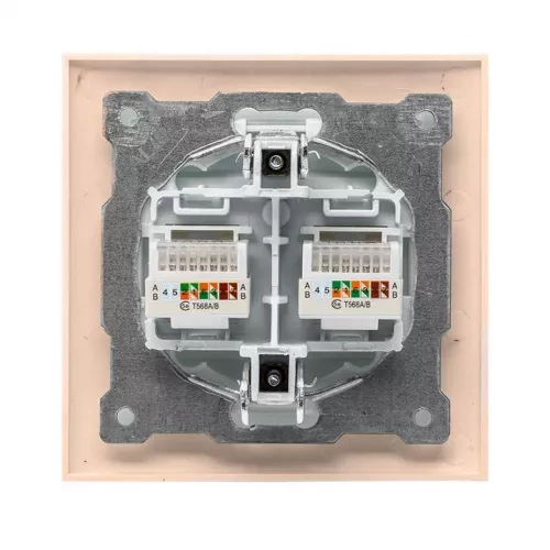 Розетка компьютерная 2-м RJ-45 крем. PROxima EKF EWK02-035-20 фото 5 Розетка компьютерная 2-м RJ-45 крем. PROxima EKF EWK02-035-20 фото 5
