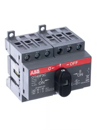 Рубильник реверсивный OT40F3C 40А (23А AC23) ABB 1SCA104913R1001 фото 3