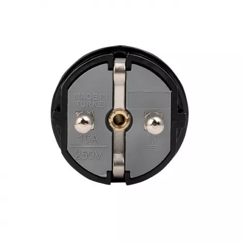 Вилка прямая 16А 250В усиленная с заземл. черн. PROxima EKF AVP16-30-r фото 2