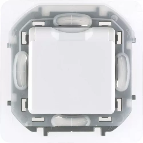 Механизм розетки 1-м СП Inspiria 16А IP44 250В 2P+E защ. шторки с крышкой немецк. стандарт бел. Leg 673740 Механизм розетки 1-м СП Inspiria 16А IP44 250В 2P+E защ. шторки с крышкой немецк. стандарт бел. Leg 673740
