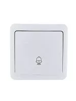 Кнопка звонка 1-кл. 1п ОП Viola 10А IP20 бел. LEZARD 751-0200-103
