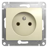 Механизм розетки 1-м СП Glossa 16А IP20 без заземл. беж. SchE GSL000241