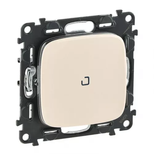 Механизм переключателя 1-кл. СП Valena Allure 10А IP20 250В 10AX с подсветкой с лиц. панелью безвинт. зажимы сл. кость Leg 752826 фото 2