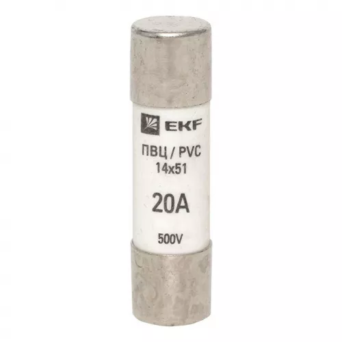 Вставка плавкая цилиндрическая ПВЦ 14х51 20А EKF pvc-14x51-20 фото 2