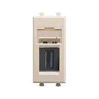 Розетка USB 3.0 1мод. Avanti "Ванильная дымка" модульная тип А-А DKC 4405301