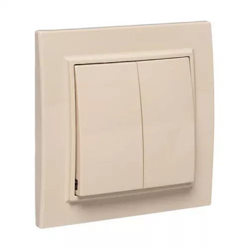 Выключатель 2-кл. СП Минск 10А IP20 беж. EKF ERV10-023-20