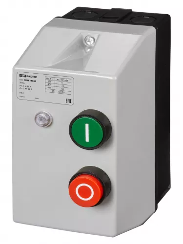 КМН11860 18А в оболочке с индикатором Ue=220В/АС3 IP54 TDM фото 2