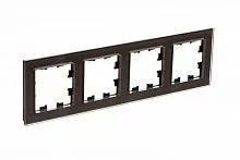Рамка 4-м AtlasDesign Nature стекло мокко SchE ATN320604