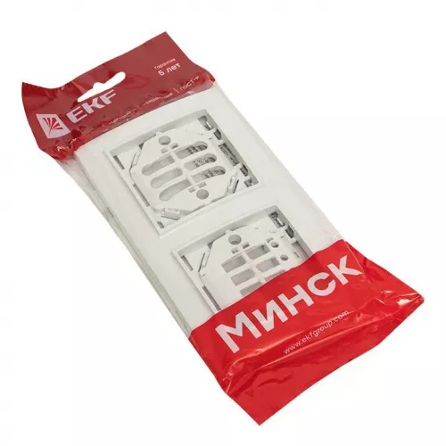 Рамка 2-м Минск горизонтальная бел. Basic EKF ERM-G-302-10 фото 3 Рамка 2-м Минск горизонтальная бел. Basic EKF ERM-G-302-10 фото 3