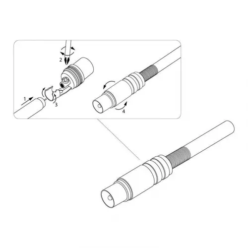 Разъем антенный на кабель штекер-TV никель с пружиной блист. Rexant 06-0016-A фото 5