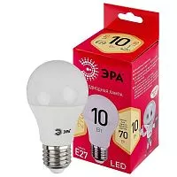 Лампа светодиодная RED LINE LED A60-10W-827-E27 R A60 10Вт груша E27 тепл. бел. ЭРА Б0049634