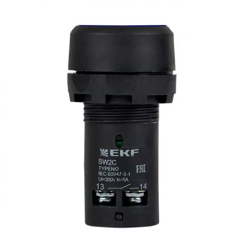 Кнопка SW2C-11 возвратная син. NO+NC EKF sw2c-11s-b фото 2