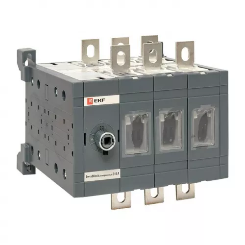 Рубильник 3п 315А реверсивный без рукоятки управления TwinBlock EKF tb-s-315-3p-rev Рубильник 3п 315А реверсивный без рукоятки управления TwinBlock EKF tb-s-315-3p-rev