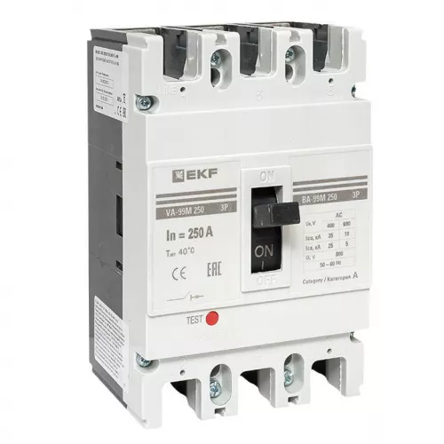 Выключатель автоматический 3п 250/250А 35кА ВА-99М PROxima EKF mccb99-250-250m Выключатель автоматический 3п 250/250А 35кА ВА-99М PROxima EKF mccb99-250-250m