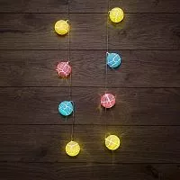 Гирлянда светодиодная "Карамельки" 1.5м 10LED тепл. бел. 0.1Вт IP20 провод прозр. ПВХ элементы питания 2хAA (не в компл.) Neon-Night 303-082