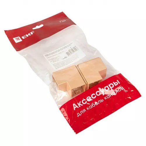 Поворот на 90град. 25х25 под свет. дерево Plast PROxima (уп.4шт) EKF  abl-25-25x4 фото 2