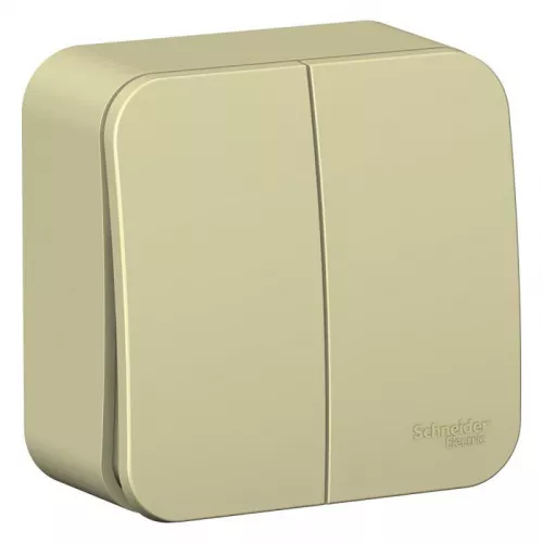 Выключатель 2-кл. ОП Blanca 10А IP20 (сх. 5) 250В с изолир. пластиной беж. SchE BLNVA105017 Выключатель 2-кл. ОП Blanca 10А IP20 (сх. 5) 250В с изолир. пластиной беж. SchE BLNVA105017