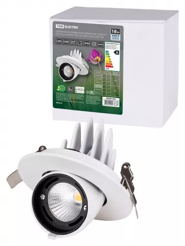 Светильник встраиваемый поворотный "Акцент-1" LED DSL-01-018-NW 18 Вт, 24°, 4000 К, 90 Ra, IP40, TDM