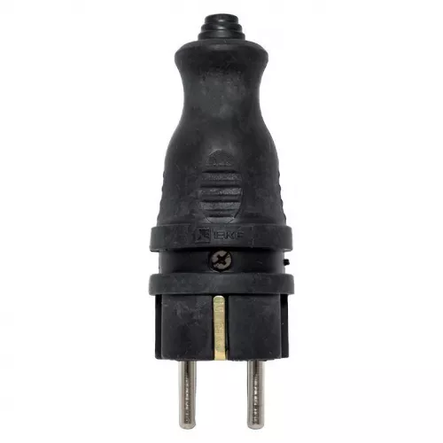 Вилка прямая 16А 2P+PE 230В IP44 каучук PROxima EKF RPS-011-16-230-44-r фото 4