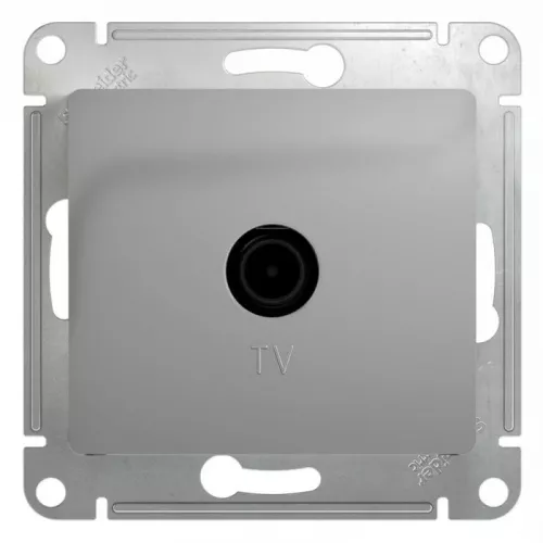 Механизм розетки TV 1-м СП Glossa проходной 4DB алюм. SchE GSL000392