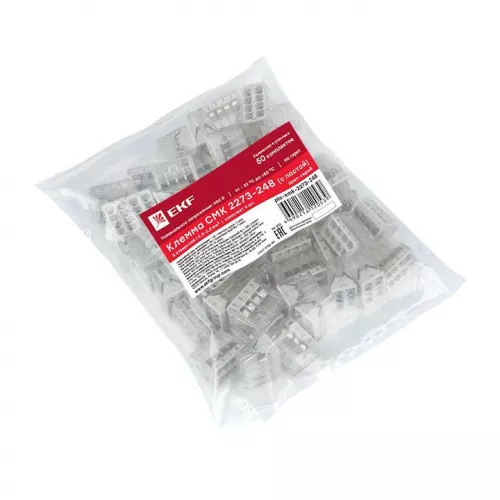 Клемма СМК 2273-248 (с пастой) 8 отверстий 0.5-2.5кв.мм (уп.50шт) PROxima EKF plc-smk-2273-248 фото 5