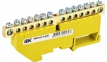 Шина PE "земля" на DIN-изоляторе ШНИ-6х9-14-Д-Ж IEK YNN10-69-14D-K05