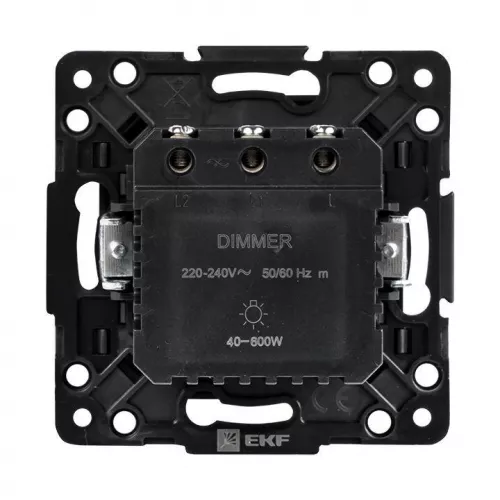 Механизм светорегулятора Стокгольм 600Вт 220В черн. PROxima EKF EZD06-101-10 фото 5