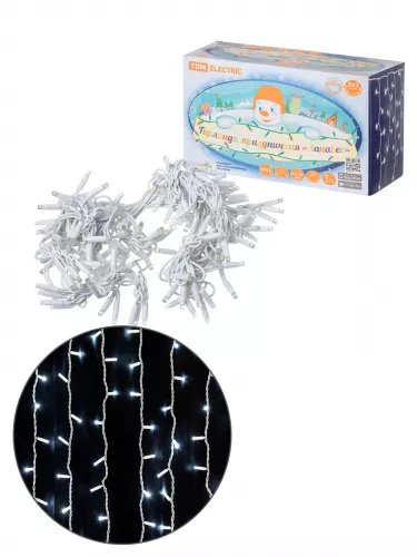 Гирлянда светодиодная "Занавес" 2х3м, 600LED, 6500К, бел. шнур, посл. подкл, IP65, 250 В, TDM Гирлянда светодиодная "Занавес" 2х3м, 600LED, 6500К, бел. шнур, посл. подкл, IP65, 250 В, TDM