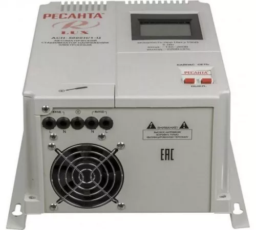 Стабилизатор напряжения АСН-5000 Н/1-Ц 1ф 5кВт настен. IP20 Ресанта Lux 63/6/16 фото 4