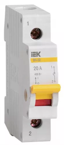 Выключатель нагрузки ВН-32 20А/1П IEK MNV10-1-020 Выключатель нагрузки ВН-32 20А/1П IEK MNV10-1-020