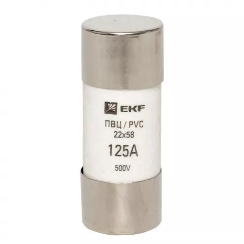 Вставка плавкая цилиндрическая ПВЦ 22х58 125А EKF pvc-22x58-125 фото 2