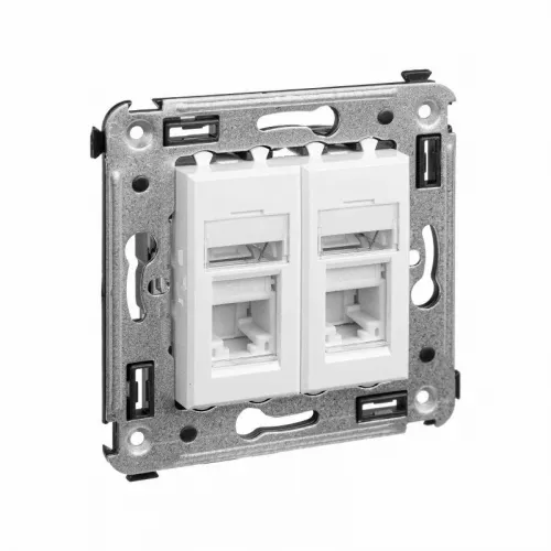 Розетка 2-м RJ-45 СП кат.6 Avanti "Белое облако" DKC 4400294 фото 2 Розетка 2-м RJ-45 СП кат.6 Avanti "Белое облако" DKC 4400294 фото 2