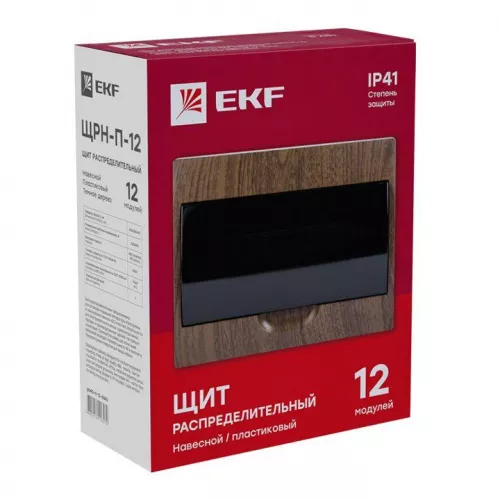 Щит ЩРН-П-12 IP41 темное дерево PROxima EKF pb40-n-12-dark фото 4
