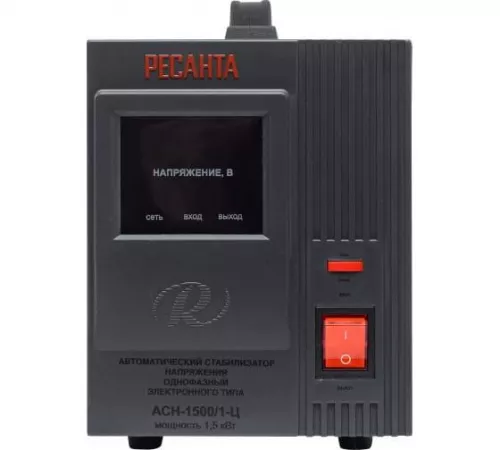 Стабилизатор напряжения АСН-1500/1-Ц 1ф 1.5кВт IP20 релейный Ресанта 63/6/3 фото 4