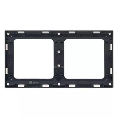 Рамка 2-м Стокгольм бел. с линией цвета черн. PROxima EKF EXM-G-305-10 фото 3