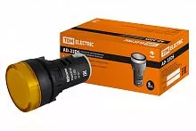 Лампа AD-22DS(LED)матрица d22мм желтый 24В AC/DC TDM