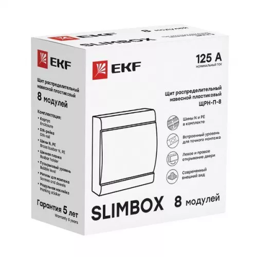Щит ЩРН-П-8 "SlimBox" IP41 бел. дверца PROxima EKF sb-n-8w фото 3