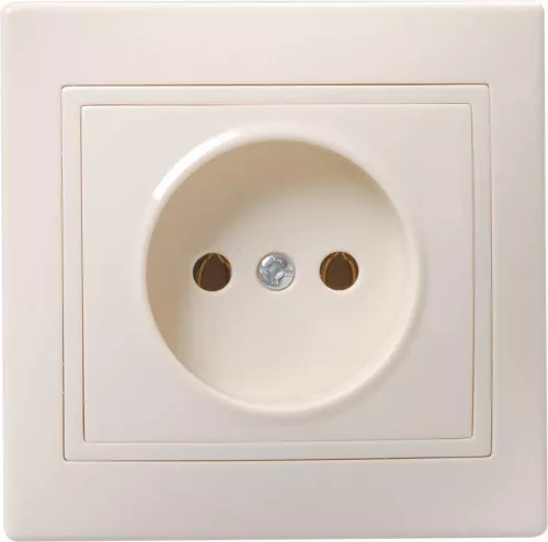 Розетка 1-м СП Кварта 10А IP20 без заземл. крем. IEK ERK13-K33-10-DM