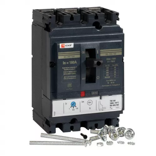 Выключатель автоматический 3п 160/160А 36кА ВА-99C Compact NS PROxima EKF mccb99C-160-160 фото 3
