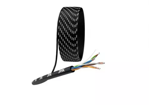 Кабель витая пара U/UTP кат.5e 4х2х24AWG solid CU PE OUTDOOR SIMPLE черн. 305м (м) Эра Б0044436