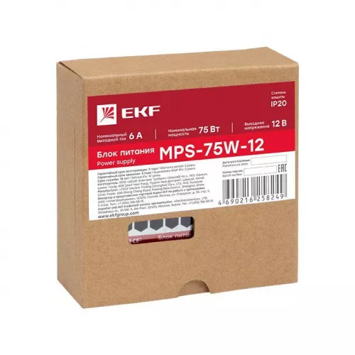 Блок питания 12В MPS-75W-12 PROxima EKF mps-75w-12 фото 2