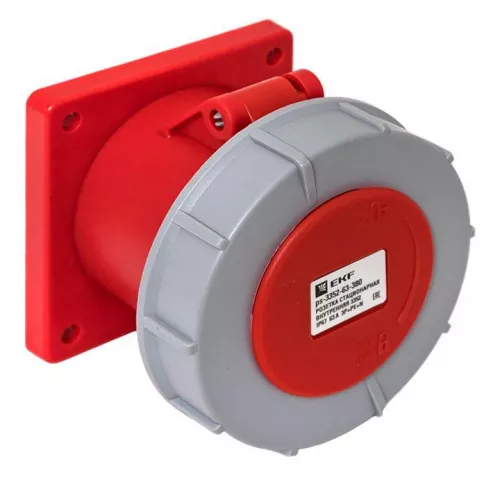 Розетка стационарная внутренняя 3352 3Р+РЕ+N 63А 380В IP67 PROxima EKF ps-3352-63-380 фото 7